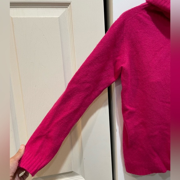 Bianco & Blu merino cashmere turtle neck knit sweater pink size small - Picture 4 of 9